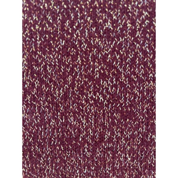 Forever 21 Women's Size Small Burgund/Metallic Sparkly Gold Stretchy Knit Skirt - Picture 4 of 4